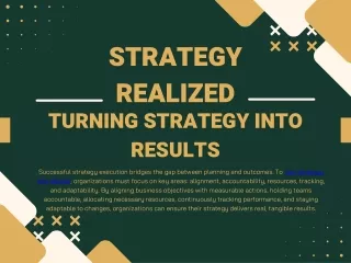 Turning Strategy into Results: A Roadmap to Success