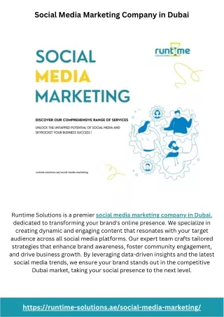 Social Media Marketing Company in Dubai