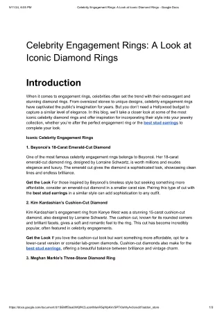 Celebrity Engagement Rings