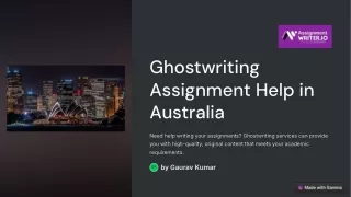 Top Ghostwriting Assignment Help in Australia