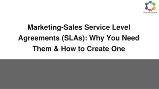 Marketing-Sales Service Level Agreements