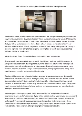 FastSolutionsAndExpertMaintenanceForVikingDevices