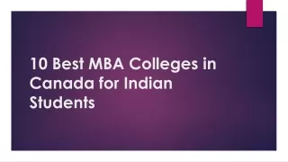 10 Best MBA Colleges in Canada for Indian Students