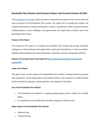 Breathable Films Market