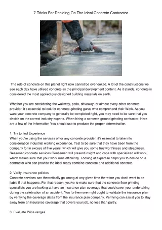 TricksForDecidingOnTheIdealConcreteContractor
