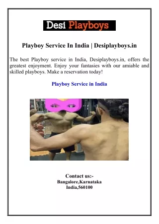 Playboy Service In India | Desiplayboys.in