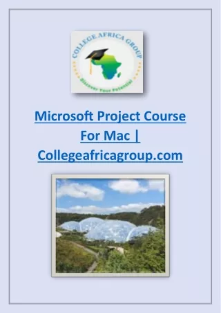 Microsoft Project Course For Mac | Collegeafricagroup.com