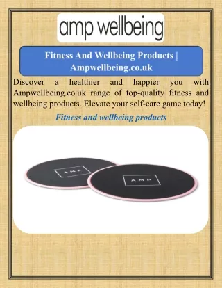 Fitness And Wellbeing Products   Ampwellbeing.co.uk