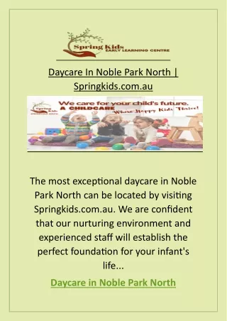 Springvale South Childcare | Springkids.com.au