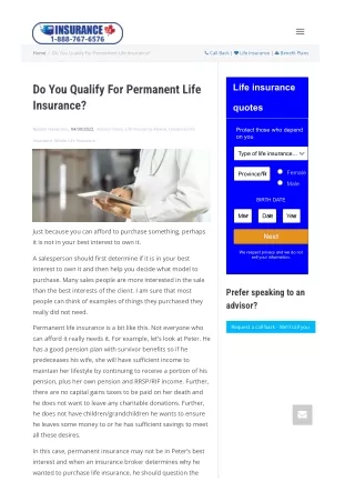 Customizing Your Permanent Life Insurance Policy