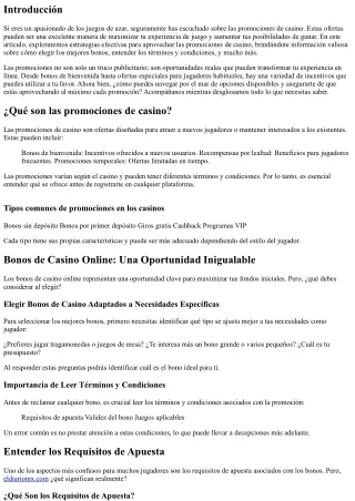 Estrategias efectivas para aprovechar las promociones de casino