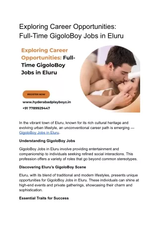 Exploring Career Opportunities_ Full-Time GigoloBoy Jobs in Eluru