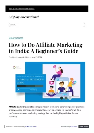 How to Do Affiliate Marketing in India A Beginner’s Guide