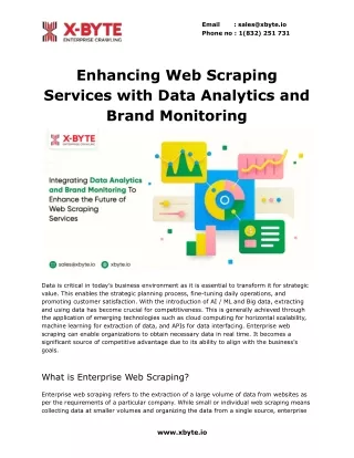 Enhancing Web Scraping Services with Data Analytics and Brand Monitoring