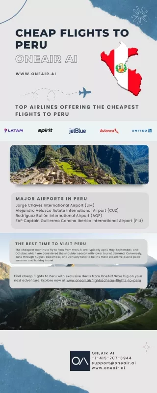 Cheap Flights to Peru - www.oneair.ai