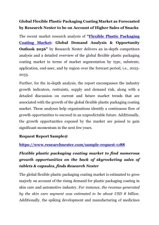Flexible Plastic Packaging Coating Market