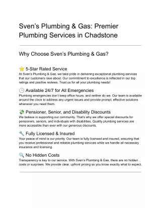 Comprehensive Plumbing Solutions in Chadstone!