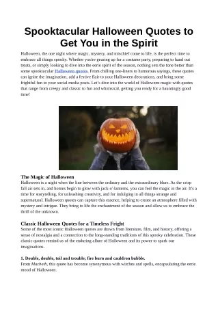Spooktacular Halloween Quotes to Get You in the Spirit