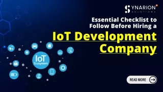 Essential Checklist to Follow Before Hiring a IoT Development Company