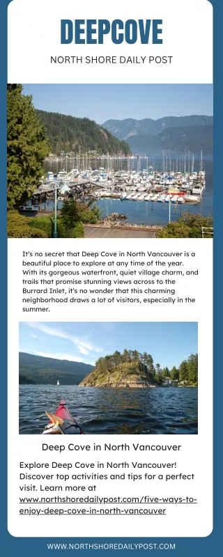 Deep Cove in North Vancouver -  North Shore Daily Post