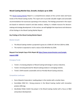 Wood Coating Market Size 2036