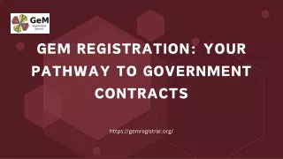 GEM REGISTRATION.......PPT