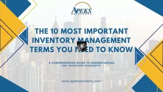 The 10 Most Important Inventory Management Terms You Need to Know