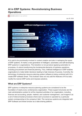AI in ERP Systems Revolutionizing Business Operations (1)