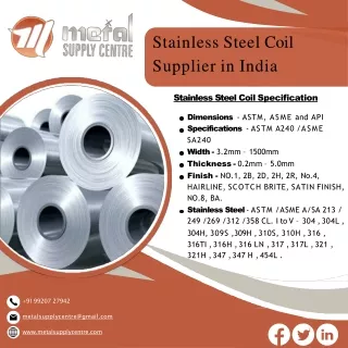 Stainless Steel Coil | SS 301LN Coil | SS 309 Coil | SS 309s Coil | SS 310s Coil