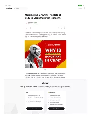 Maximizing Growth: The Role of CRM in Manufacturing Success