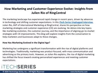 iTech Series Unplugged Interview with Julien Rio