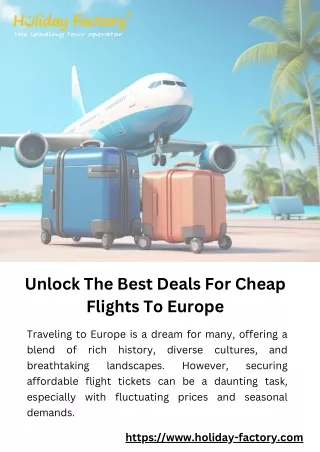 Unlock the Best Deals for Cheap Flights to Europe