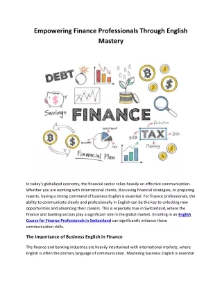 Empowering Finance Professionals Through English Mastery