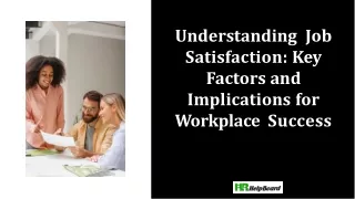 What is Job Satisfaction
