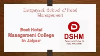 Best Hotel Management college in Jaipur