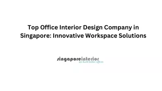 Office Interior Design Company Singapore