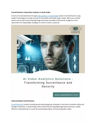 Crowd Detection Using Video Analytics in Saudi Arabia
