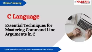 Essential Techniques for Mastering Command Line Arguments in C From NareshIT