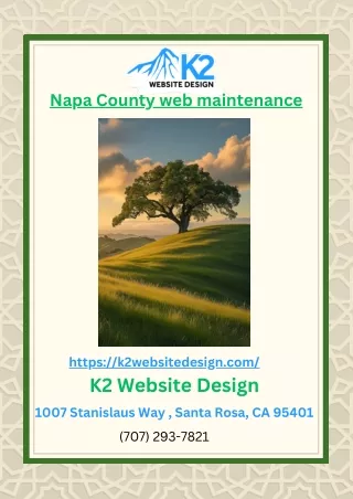 Napa County web maintenance services