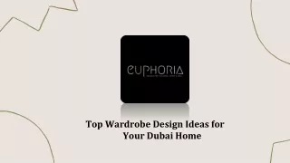 Top Wardrobe Design Ideas for Your Dubai Home