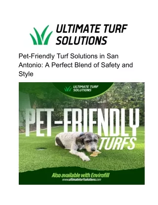 Pet-Friendly Artificial Turf Solutions | Ultimate Turf Solutions