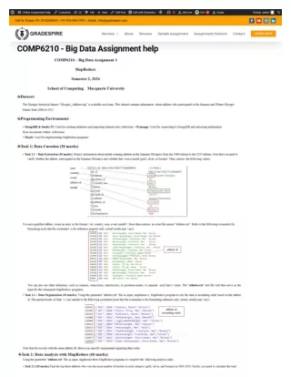 COMP6210 – Big Data Assignment Help