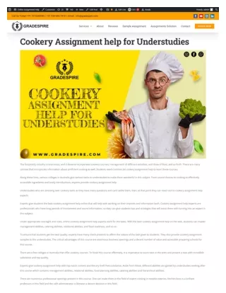 Cookery Assignments – Simple and Reliable Help