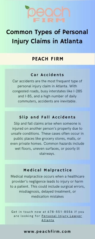 Common Types of Personal Injury Claims in Atlanta