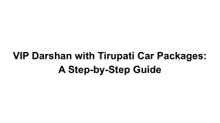 Tirupati Tour Package From Chennai