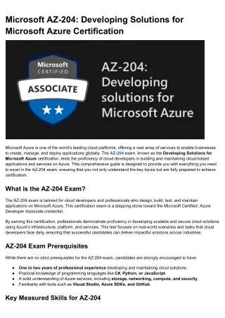 Microsoft AZ-204_ Developing Solutions for Microsoft Azure Certification