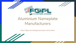 Aluminium Nameplate Manufacturers