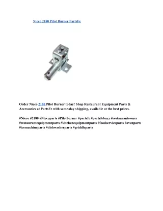 Nieco 2180 Pilot Burner PartsFe