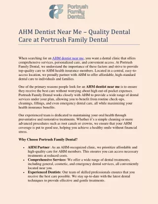 AHM Dentist Near Me