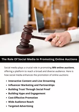 The Role Of Social Media In Promoting Online Auctions